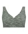 The Upside Reversible Patterned Bra In Green