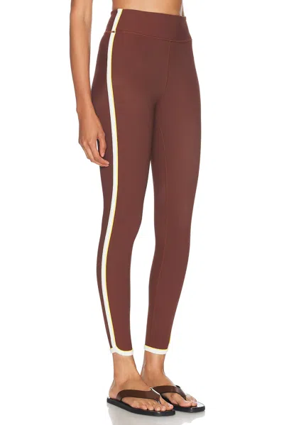 The Upside Rhythm 25in Midi Pant In Brown