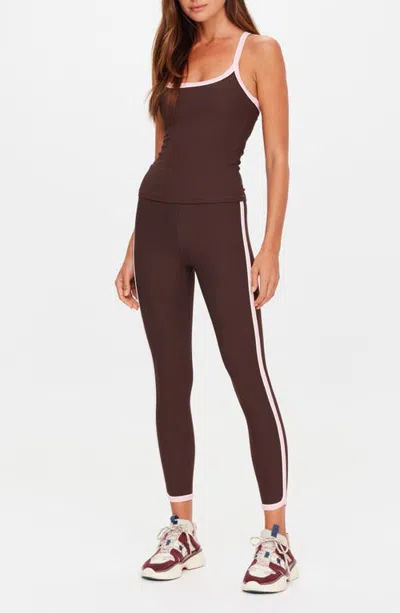 The Upside Rhythm Performance Midi Leggings In Brown