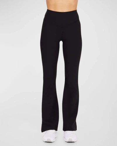 The Upside Ribbed Florence Flare Pants In Black