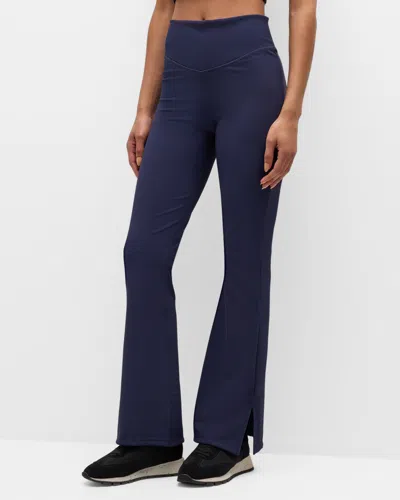 The Upside Ribbed Florence Flare Pants In Navy