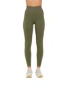 The Upside Ribbed Seamless Midi Pants In Olive Green In Green