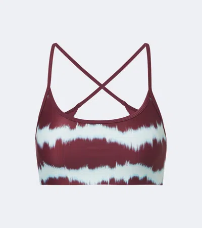 The Upside Rio Badu Printed Sports Bra In Red