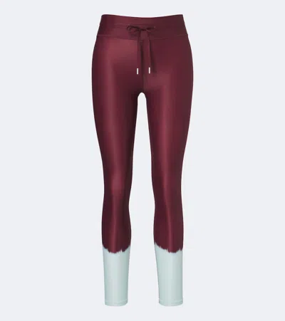 The Upside Rio Printed Cropped Leggings In Burgundy