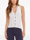 The Upside Rosella V-neck Vest In White