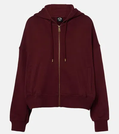The Upside Ryder Cotton Jersey Hoodie In Burgundy