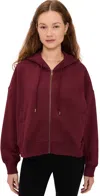 The Upside Ryder Jude Crop Hoodie Bordeaux