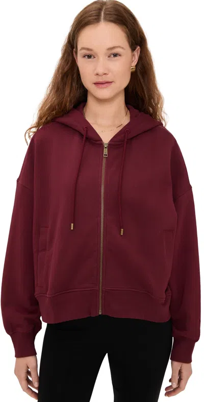The Upside Ryder Jude Crop Hoodie Bordeaux