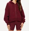 The Upside Ryder Jude Crop Hoodie In Bordeaux In Burgundy