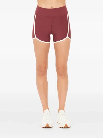 The Upside Samara Pocket-trim Shorts In Red