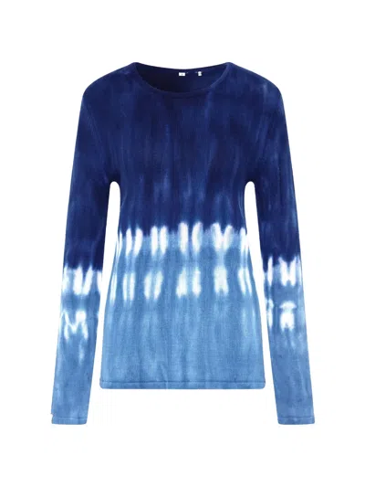 The Upside Seeker Amana Pullover Mit Batikmuster In Blue