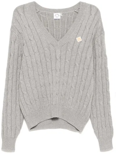 The Upside Seymour Pullover Mit Zopfmuster In Grau