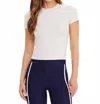 The Upside Shelter Fitted Tee In Creme In Multi