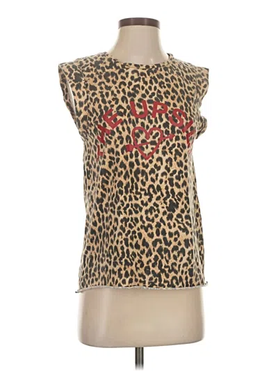 Pre-owned The Upside Sleeveless Blouse In Brown