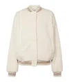 The Upside Snap Button Bomber Jacket In White