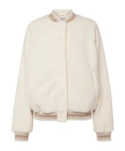 The Upside Snap Button Bomber Jacket In White