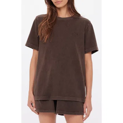 The Upside Soho Eva Crewneck T-shirt In Brown