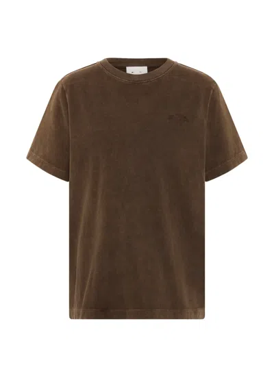 The Upside Soho Eva Logo-embroidered T-shirt In Brown