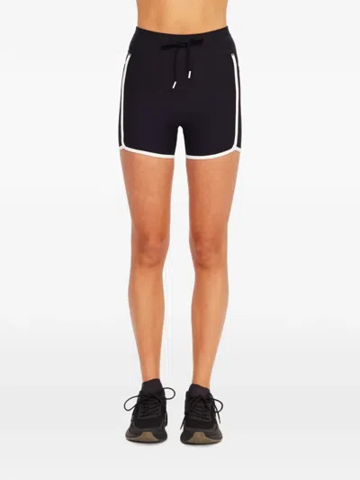 The Upside Sol Contrast-trim Performance Shorts In Black