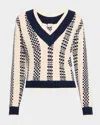 The Upside Sonny V-neck Sweater In Multi