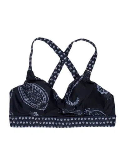 Pre-owned The Upside Square Neckline Sleeveless Crop Top In Blue