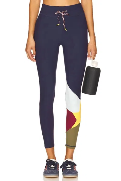 The Upside Starburst Midi Pant In Multi In Blue