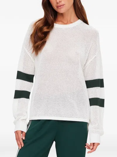 The Upside Strip-detail Sweater In White