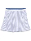 The Upside Lyon Xavier Pleated Skirt Stripe In Blue