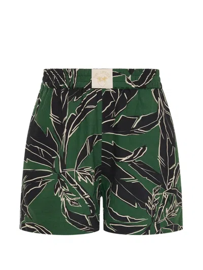 The Upside Tamara Jordi Floral-print Shorts In Green