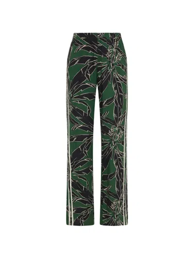 The Upside Tamara Juliet Floral-print Trousers In Green