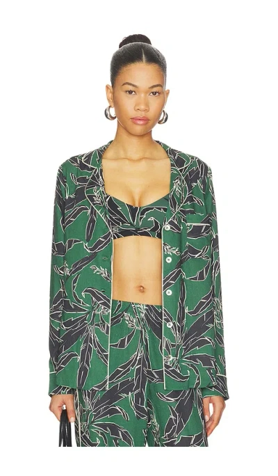 The Upside Tamara Rio Collared Top In Green