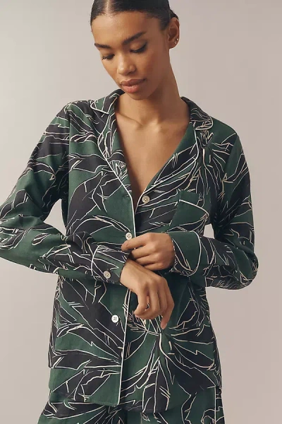 The Upside Tamara Rio Short-sleeve Buttondown Top In Green