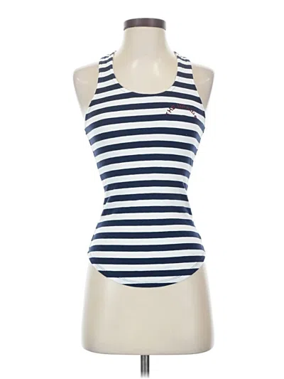 Pre-owned The Upside Tank Top Blue Halter Neckline Tops