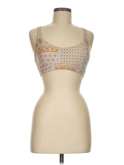 Pre-owned The Upside Tank Top Gold Strapless Neckline Tops