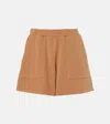 The Upside Tecopa Darcy Cotton Shorts In Beige