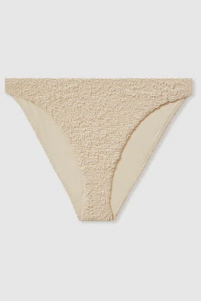 The Upside Textured Metallic Bikini Bottoms In Natural