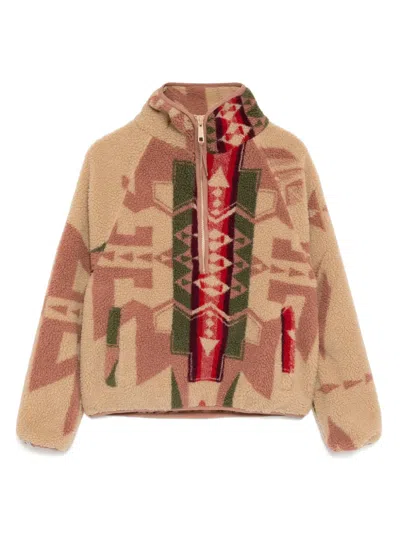The Upside Harlow Printed Fleece Half-zip Sweater In Multi