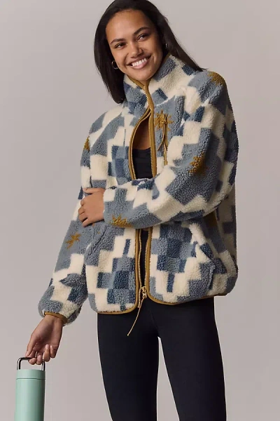 The Upside Totem Harlow Zip-through Jacket In Beige