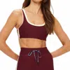 The Upside Trail Harley Scoop Bra In Bordeaux In Burgundy