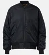 The Upside Tribute Twill Bomber Jacket In Black