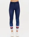 The Upside Universe Midi Leggings In Navy Tie Dye In Multi