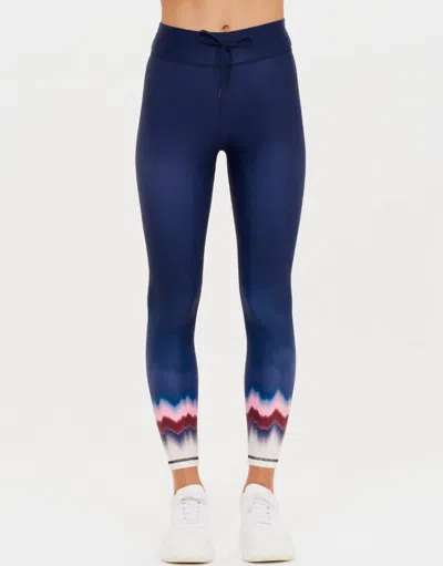 The Upside Universe Midi Leggings In Navy Tie Dye In Multi