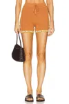 The Upside Vadella Knit Spin Short In Brown In Orange