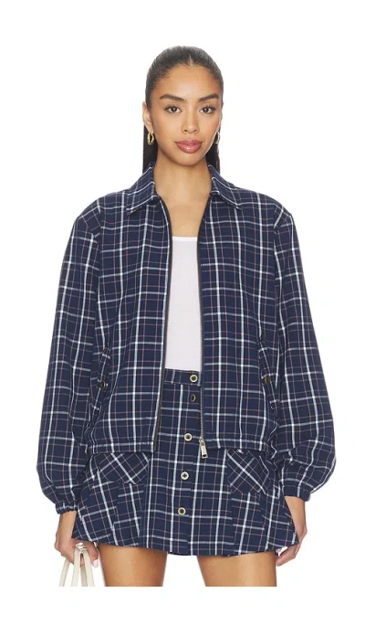 The Upside Valencia Lexi Collared Jacket In Blue