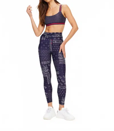 The Upside Vaquero 25in Midi Pant In Bandana In Blue