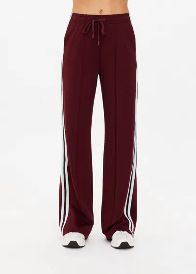 The Upside Vitesse Marnie Wide Leg Pants In Merlot In Burgundy