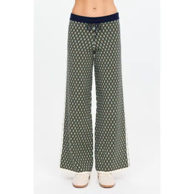 The Upside Viva High Waist Knit Straight Leg Pants In Geo