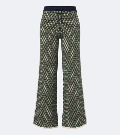 The Upside Viva Juniper Cotton-blend Wide-leg Pants In Green