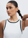 The Upside White Ribbed Tank Top In White
