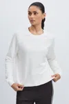 The Upside White  Cotton Logo Sweatshirt In White